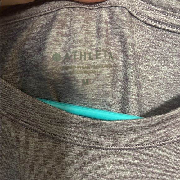 Athleta Uptempo Heathered Lavender Long Sleeve Top - Picture 3 of 4